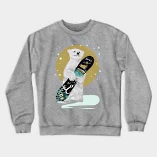 SNOWBOARDER POLAR BEAR Crewneck Sweatshirt